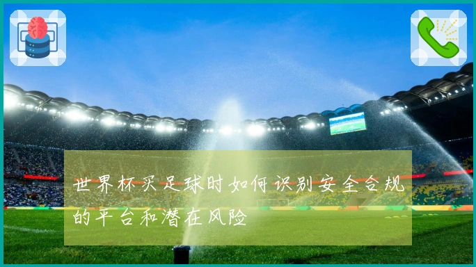 世界杯买足球时如何识别安全合规的平台和潜在风险