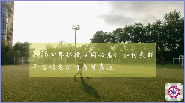 2026世界杯投注前必看：如何判断平台的合法性与可靠性